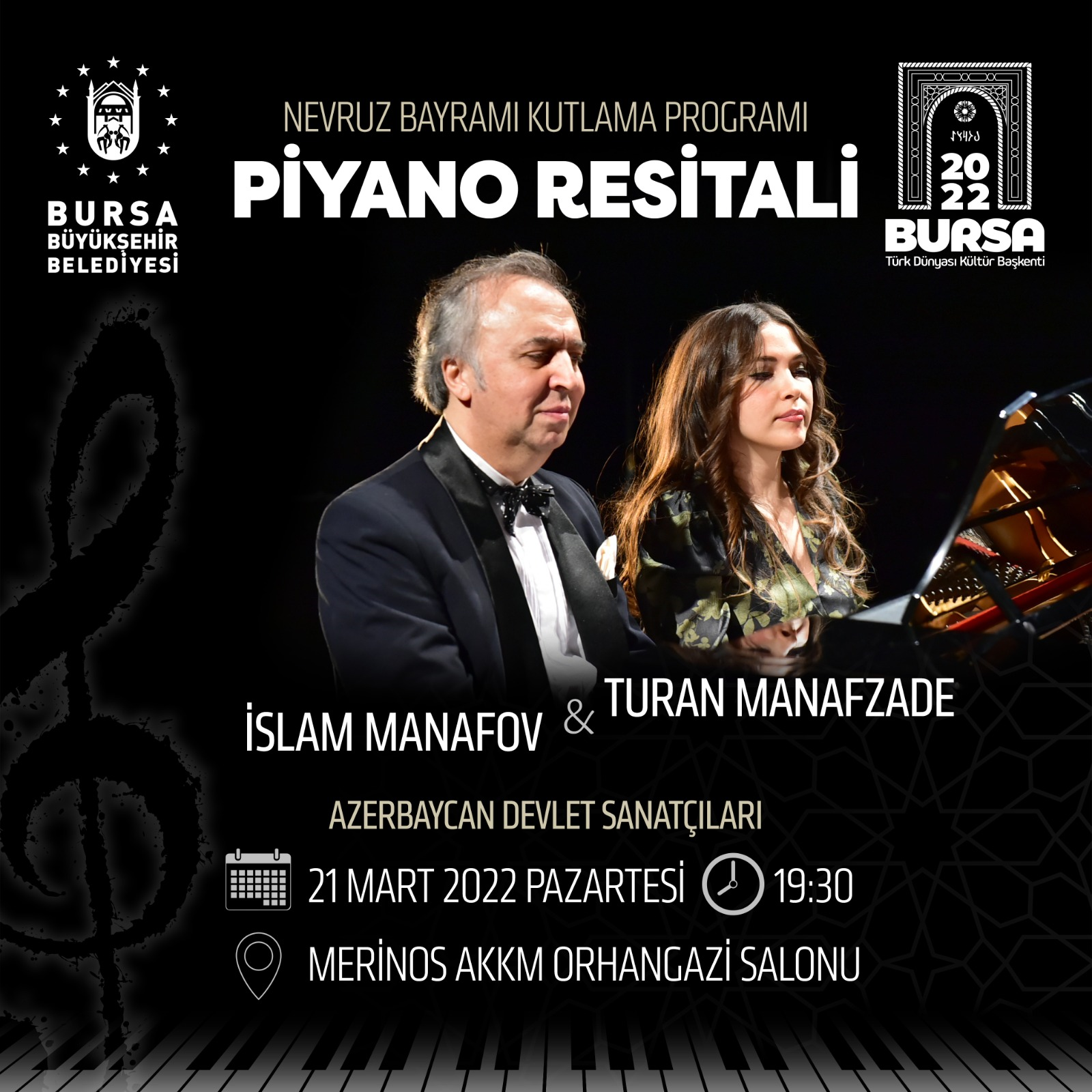 Bursa Nevruz Bayramı Kutlama Programı Piyano Resitali