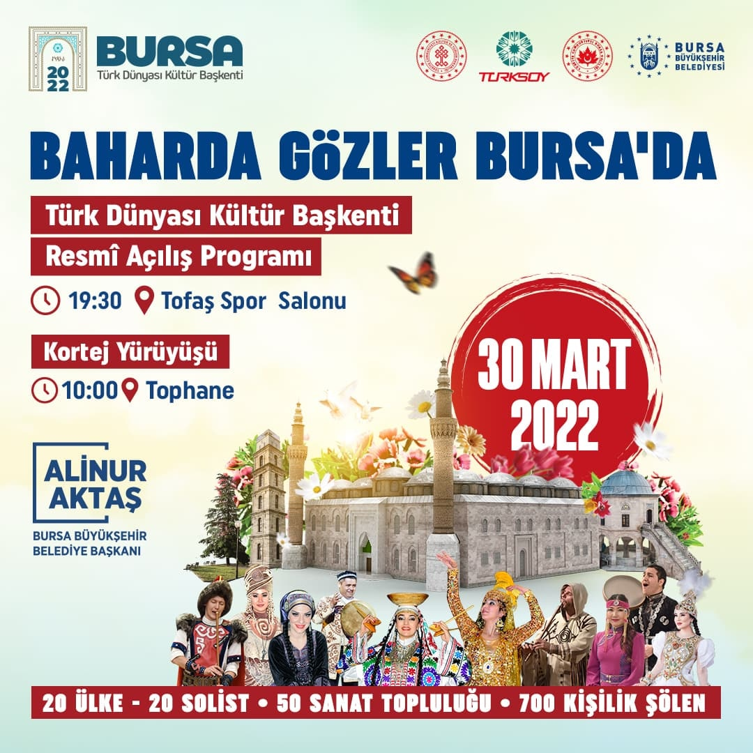 Bursa 2022 Türk Dünyası Kültür Başkenti Resmi Açılış Programı